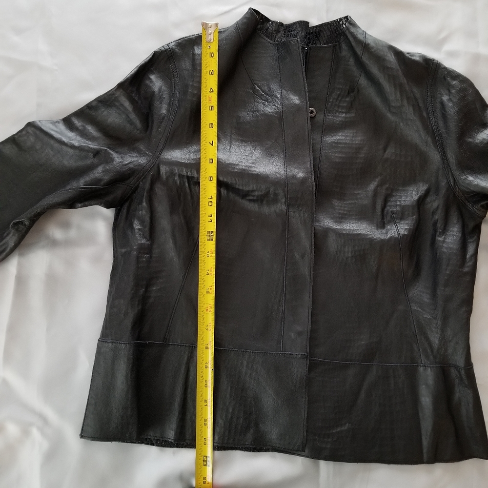 Reversible Vegan Leather Jacket - image 8